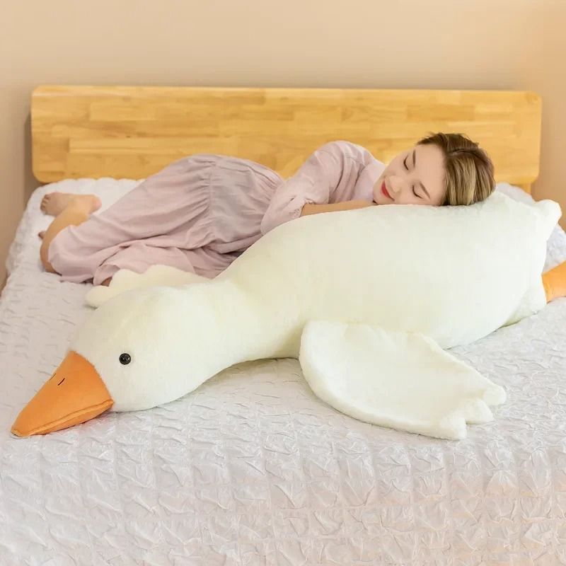 Funny Goose Plush Toy 50/90/130 cm Soft Duck Pillow Gift for Kids and Girlfriend