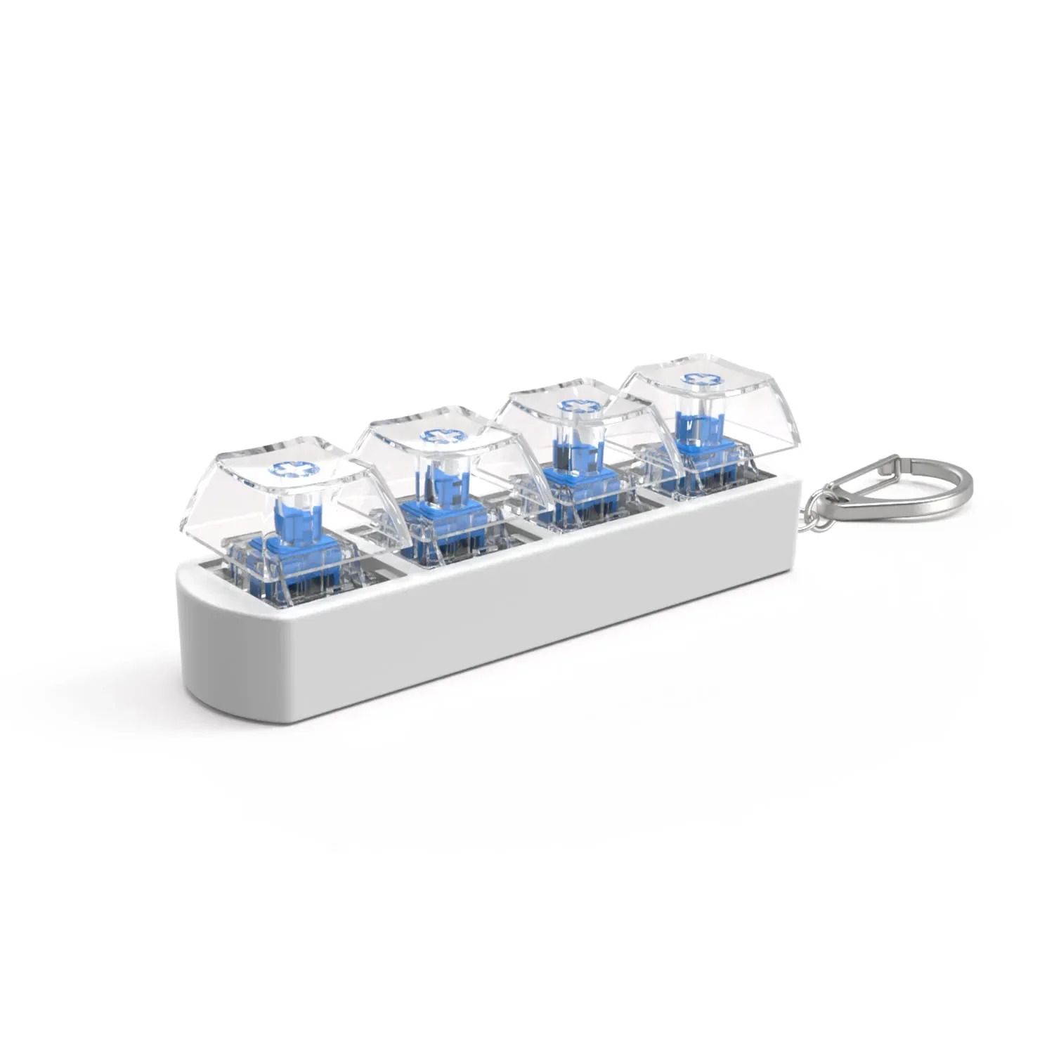 4-Key Mechanical Keyboard Fidget Keychain