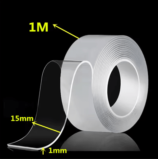 Reusable Nano Tape Double Sided Adhesive 1 to 5M Transparent Waterproof and Cleanable Mounting Tape