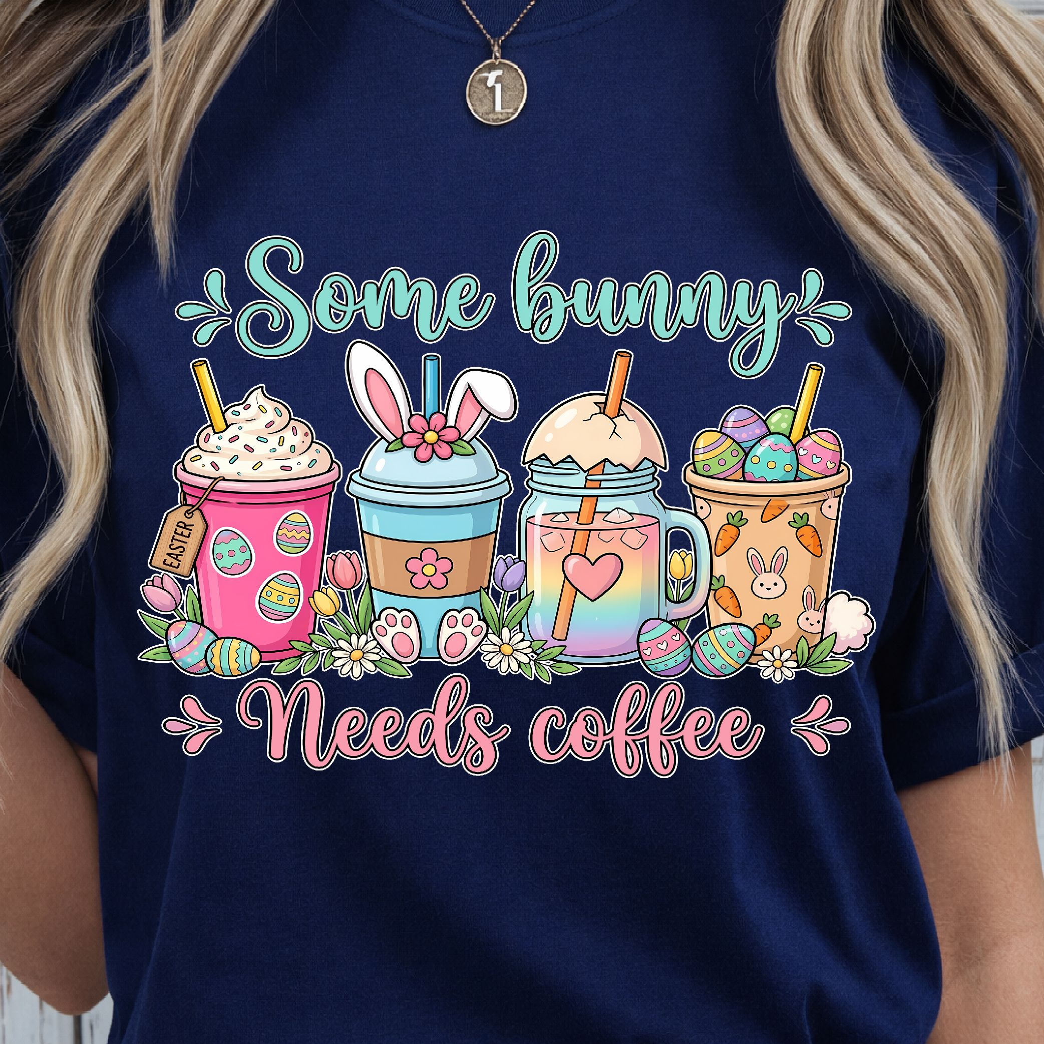 Some Bunny Needs Coffee Shirt, Funny Coffee T-Shirt, Cute Bunny Tee
