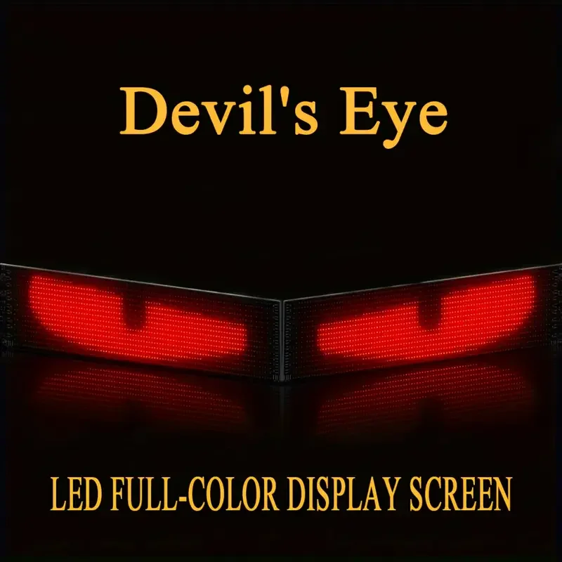 LED Matrix Pixel Panel Display Screen, Flexible RGB Car Pattern, Graffiti Scrolling Text, Animation Shop Reminder Light