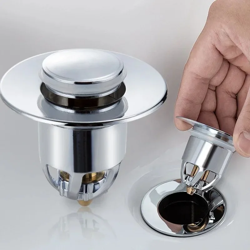 Universal Push Pop Sink Stopper with sink drain filter Anti Clog Bounce Core