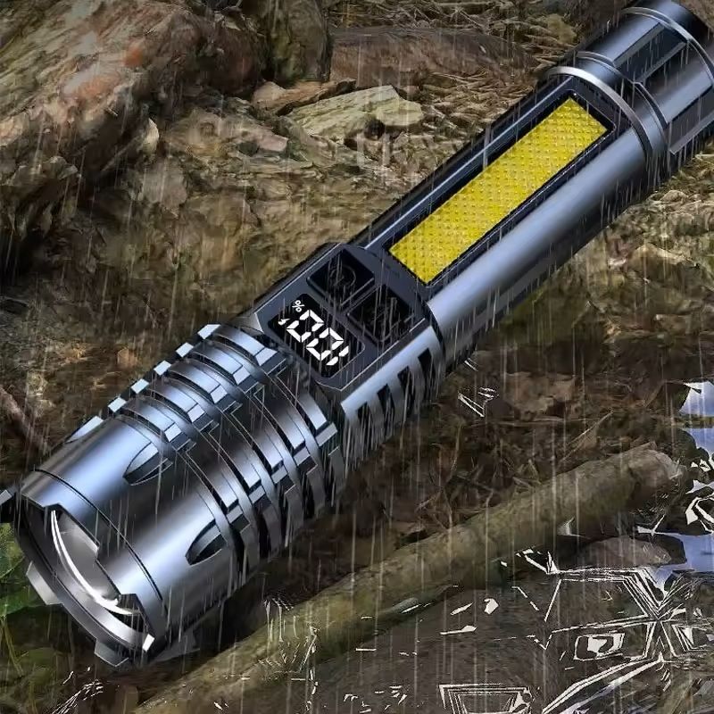 High Power Rechargeable LED Flashlight with Side Light