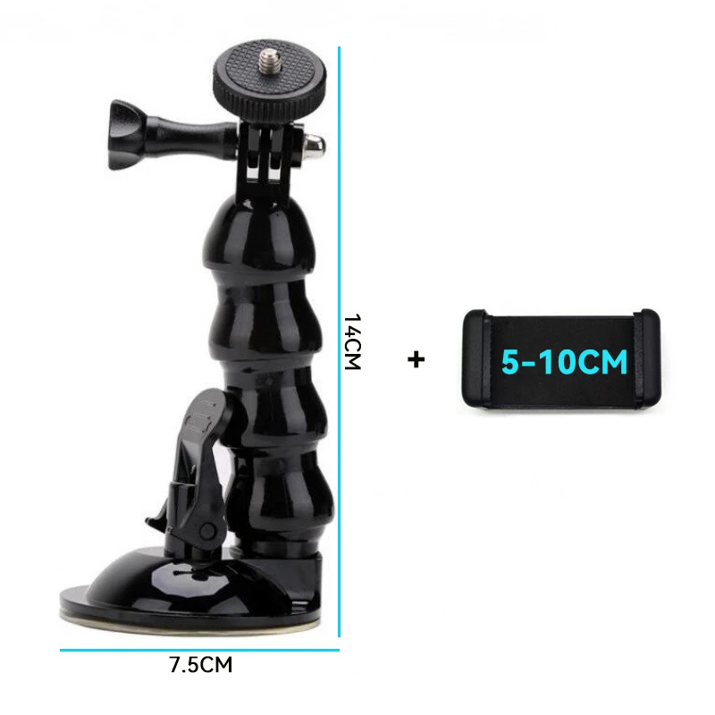 Suction Cup Car Mount with Tripod Adapter Phone Holder The Ultimate Hands-Free Camera Mount