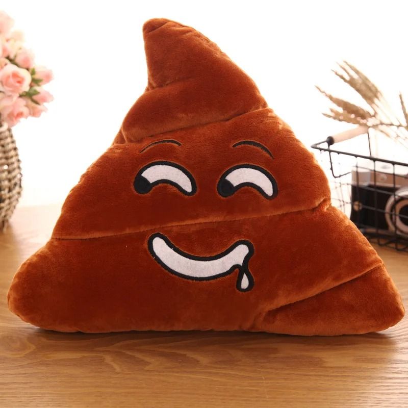 Cartoon Poop Plush Cushion Funny Expression Cushion