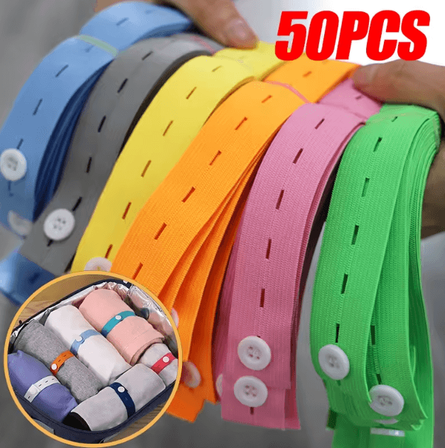 FlexFit Adjustable Buttonhole Elastic Bands for Sewing and DIY Crafts