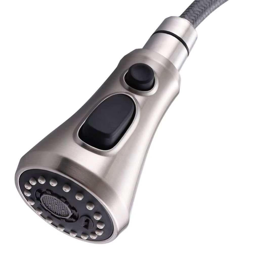 Universal Pull Down Spray Head Kitchen Faucet Part Compatible with Moen, Delta, Kohler, Chrome Replacement Spray