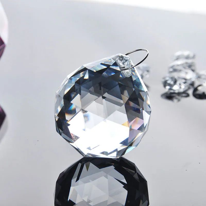 Faceted Crystal Ball Prism Suncatcher Chandelier Pendant