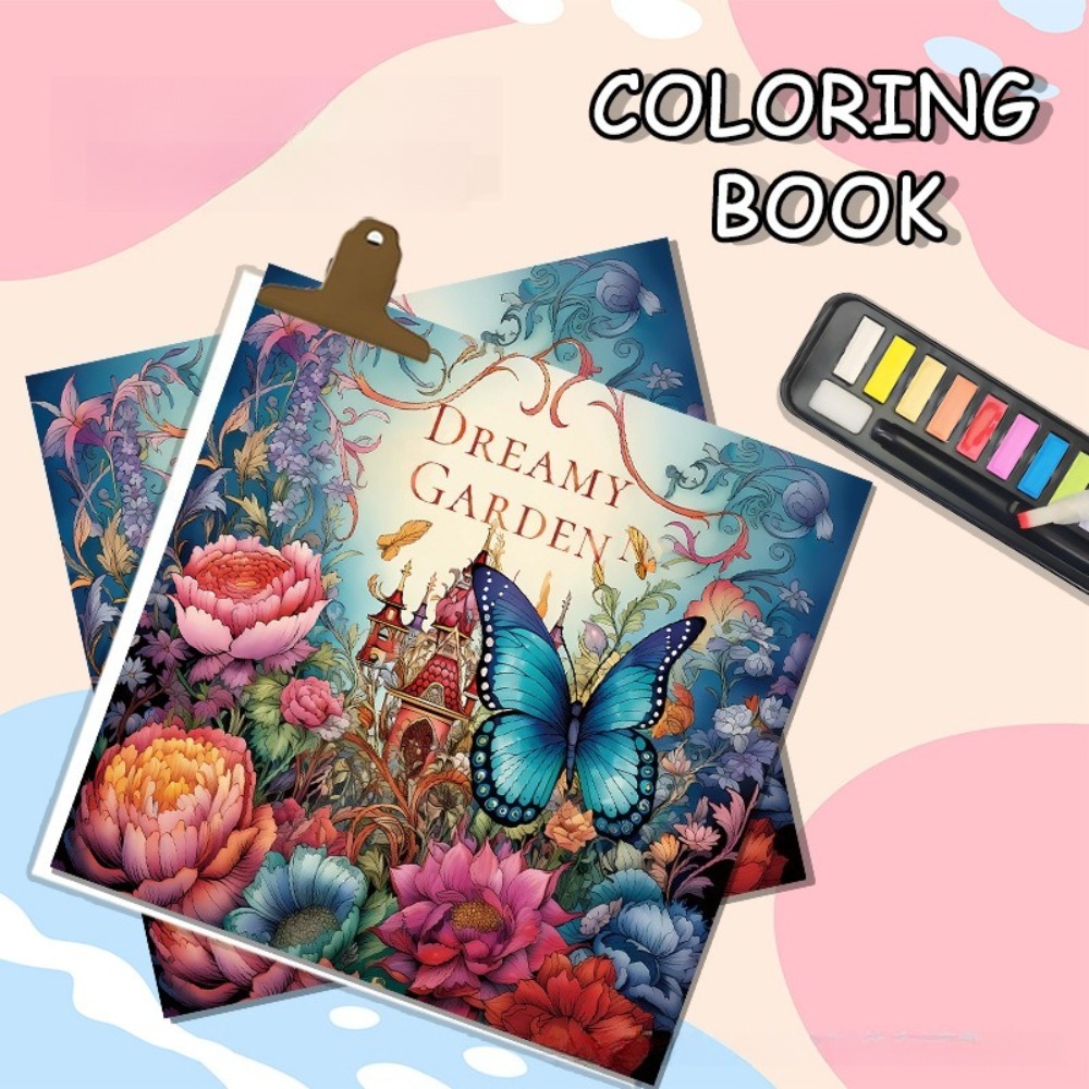 Exquisite Dreamy Garden Series, Adult Coloring Books, Premium Painting Book