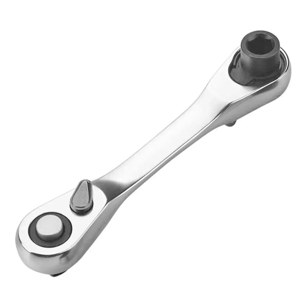 1/4 Inch Mini Ratchet Wrench 72 Tooth Double End Socket Tool