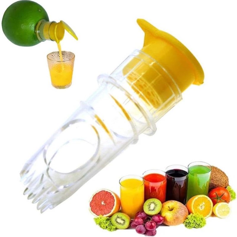 Portable Lemon Squeezer, Reusable Plastic Juices Reamer, Lightweight Manual Juices Reamer with Built-in Filter for Home