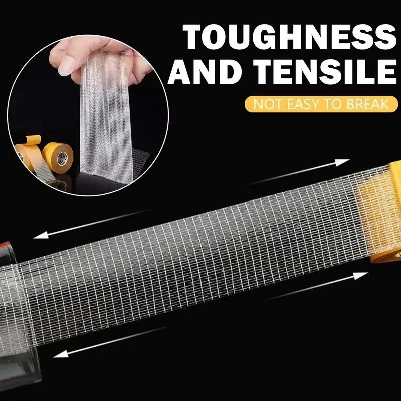 Extra Strong Transparent Double Sided Grid Fiber Adhesive Tape 16.4ft Roll