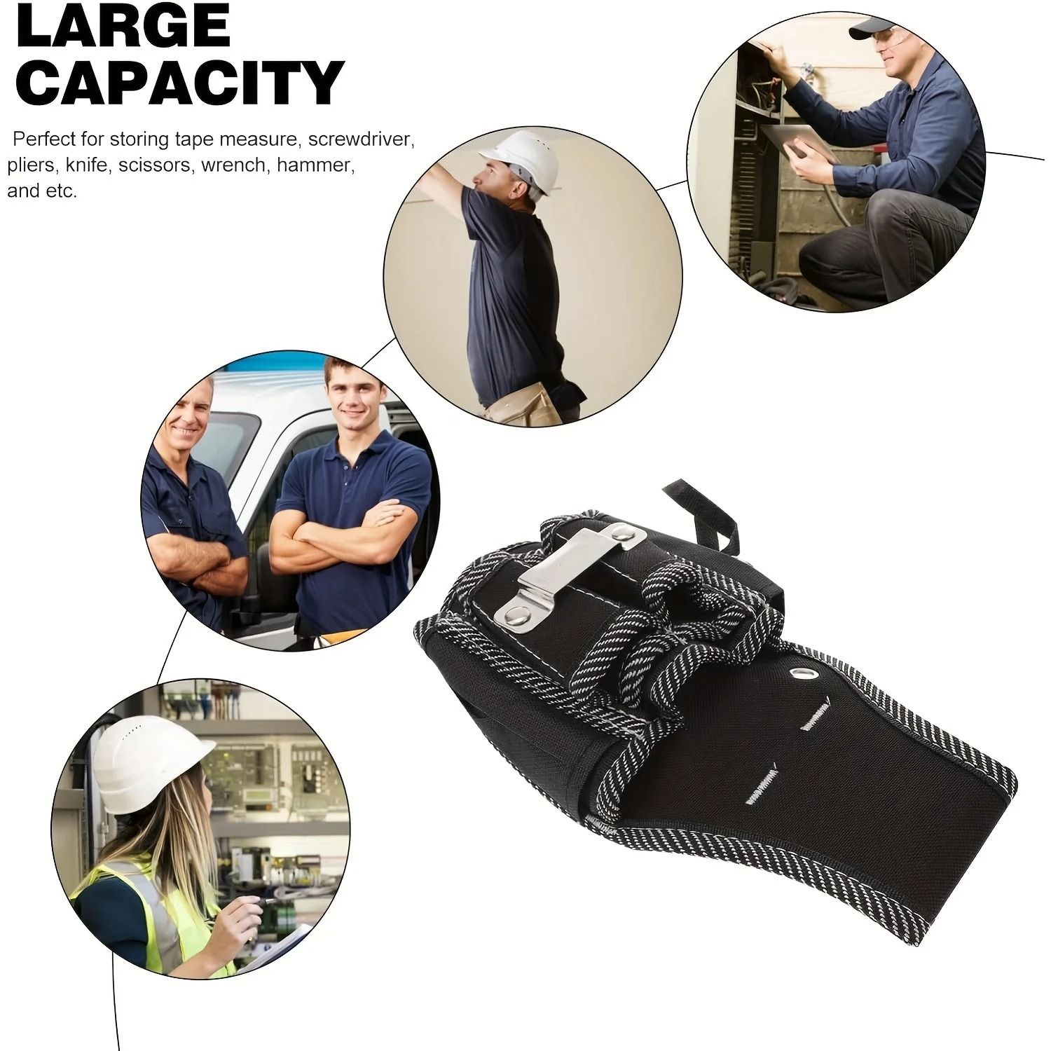 Carpenters Durable Polyester Tool Belt Pouch