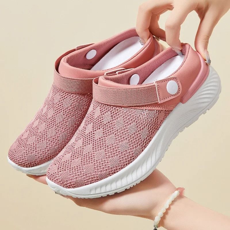 Womens Breathable Mesh Slip On Summer Walking Shoes