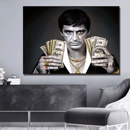 Scarface Tony Montana Canvas – Iconic Gangster Wall Art for Bold Interiors