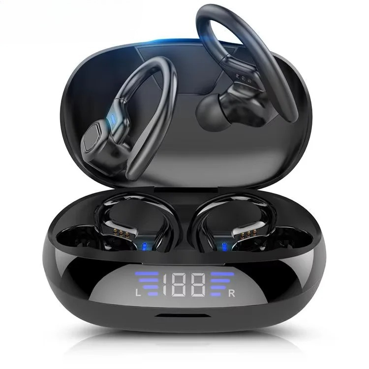 SportFit Pro Wireless Earbuds with LED Display & Noise Cancelling Mic