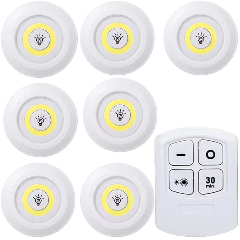 Dimmable LED Under Cabinet Lights with Remote – Battery Operated Closet & Wardrobe Lighting