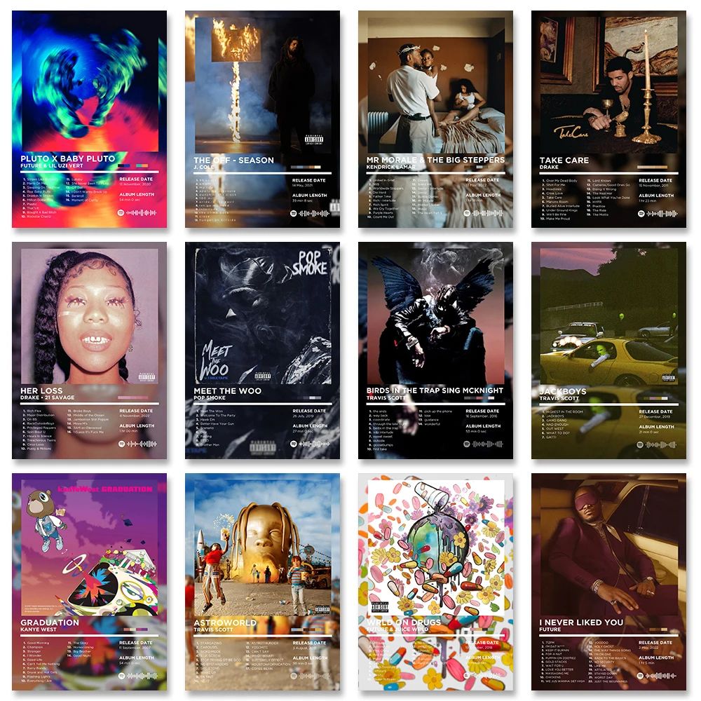 Rapper Album Cover Poster Music Canvas Wall Art for Room Decor