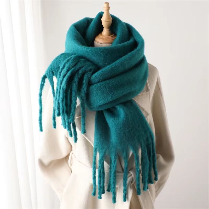 CozyLux Women's Winter Scarf – Cashmere Feel Pashmina Wrap with Tassels