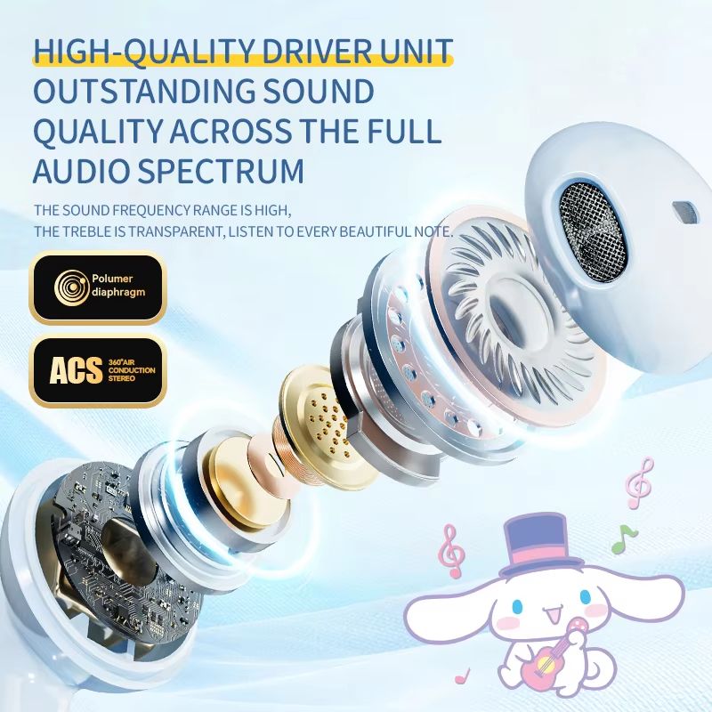 BL65 Bluetooth 5.4 HiFi Wireless Earbuds with Touch Control