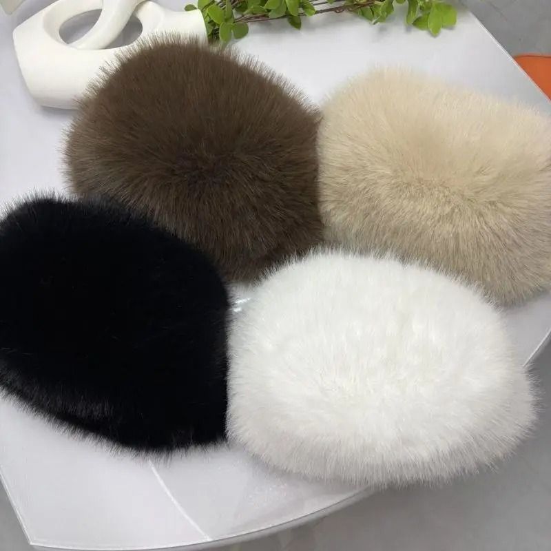Luxury Faux Mink Thermal Fishermans Hat