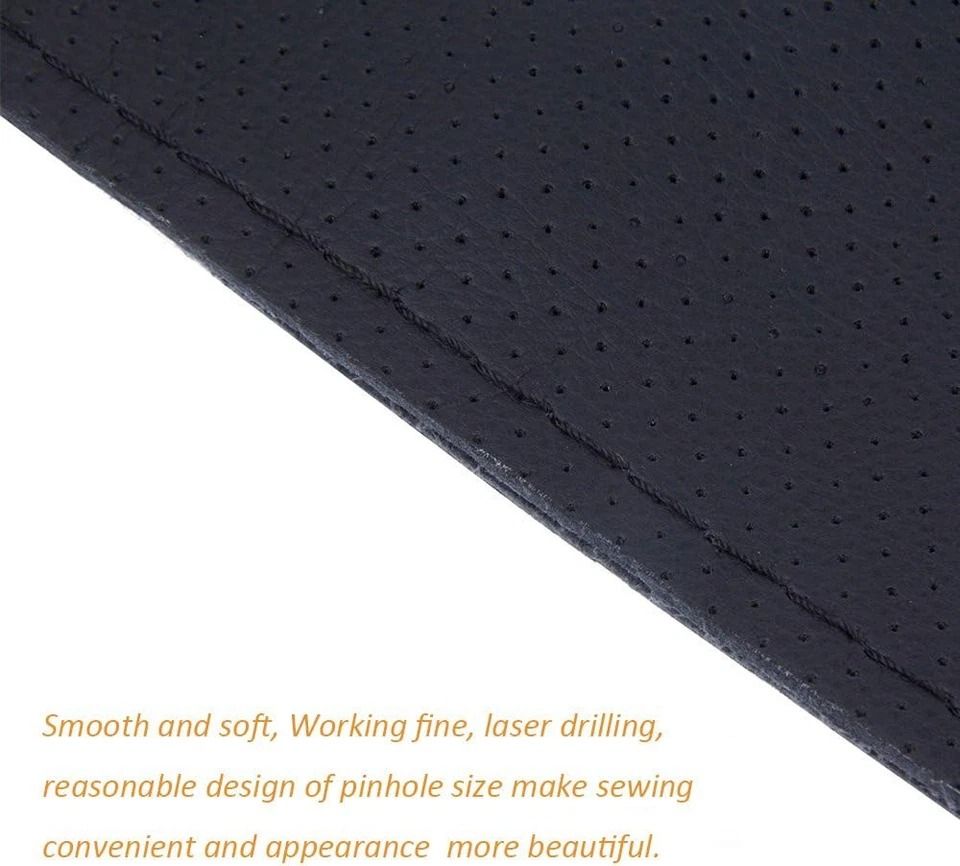 Genuine Leather DIY Car Steering Wheel Cover – Anti-slip