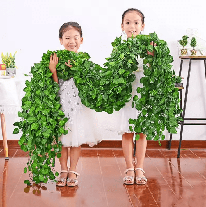 Lush Artificial Ivy Garland – Realistic Hanging Green Vine Decor