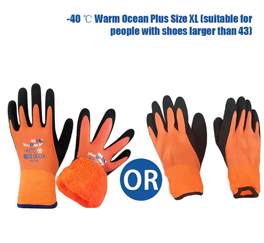 negative 30°C Cold Storage Anti Freeze Gloves Unisex Thermal Windproof Work Gloves