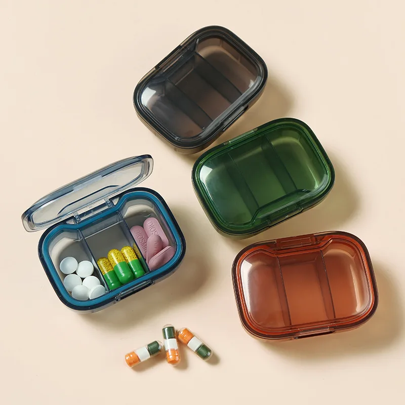 Tablet Pill Organizer, Pillbox Case Container, Mini Medicine Pills Box, Pills Dispenser, Drug Storage Box, Portable