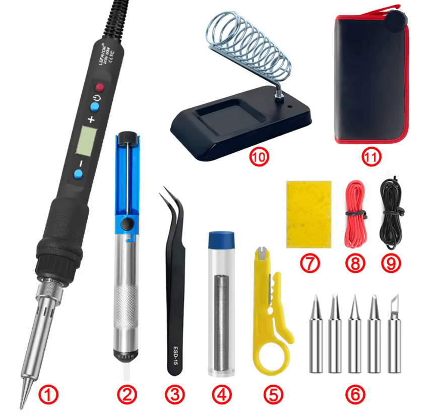 ProTemp 80W Digital Soldering Iron Kit with LCD Display