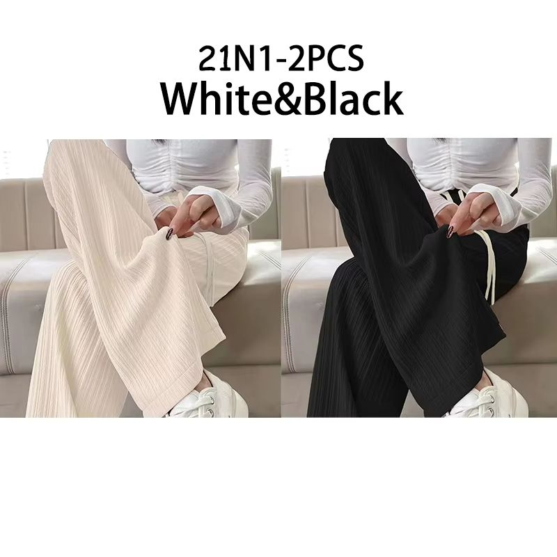 CloudEase High Waist Draped Wide Leg Pants