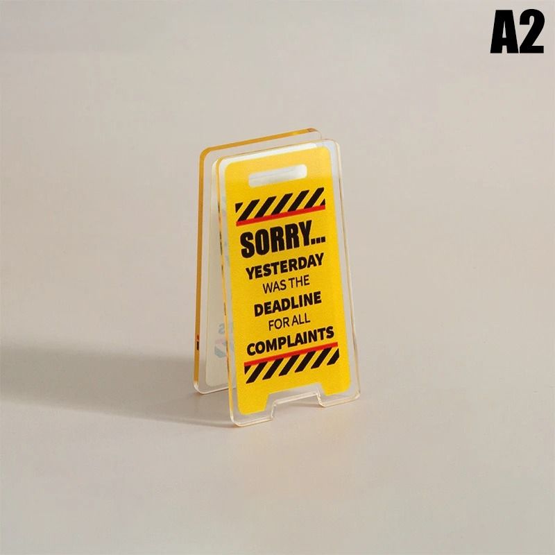 Mini Warning Board Acrylic Desk Sign Leave Me Alone Im Busy
