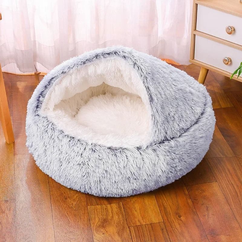 Plush Hooded Anti-Anxiety Pet Sanctuary