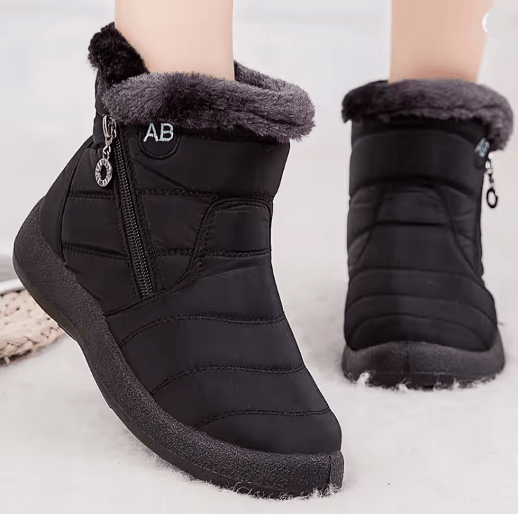 FrostFur Waterproof Fur Lined Ankle Boots for Women