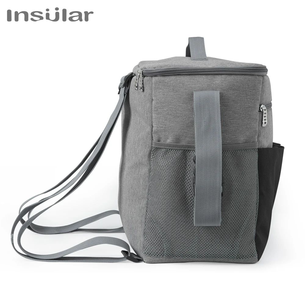 Insular Large Capacity Diaper Backpack with Anti Loss Zipper Travel Maternity Nursing Bag
