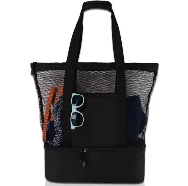 High-Capacity Mesh Picnic and Beach Bag