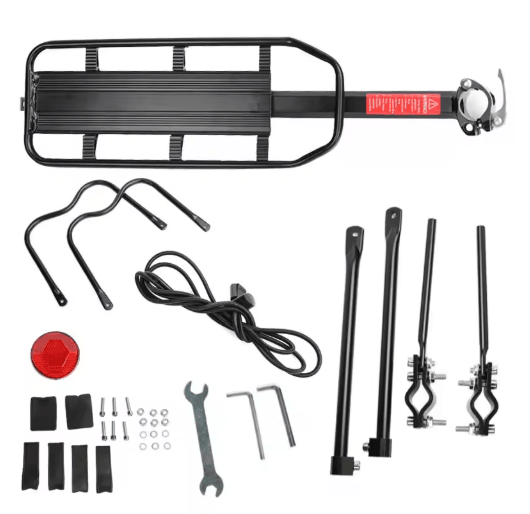 Aluminum Bike Rear Rack Carrier – Quick Release Mountain Bicycle Luggage Shelf