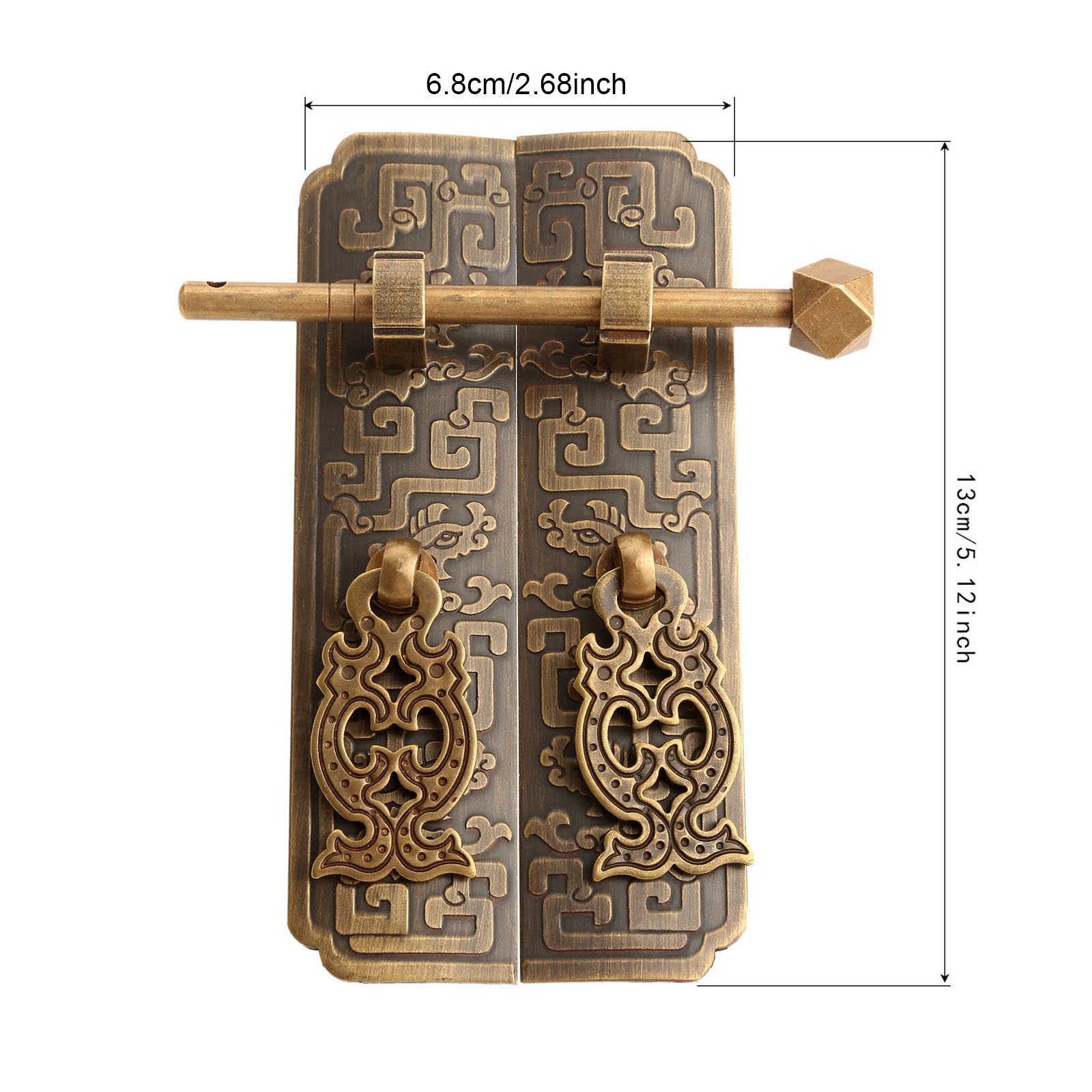 Antique Chinese Cabinet Lock Brass Cabinet Latch Pull