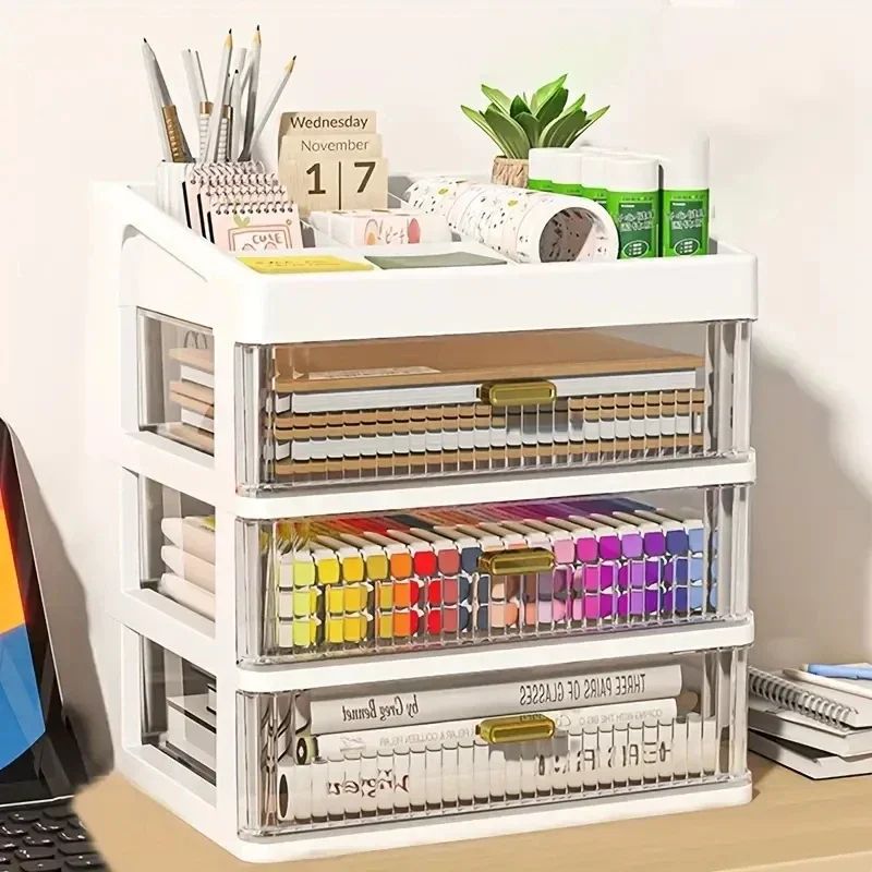 Transparent Drawer Desk Organizer Box