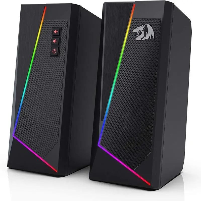 Redragon GS520 RGB Desktop Stereo Speakers with LED Lighting and Enhanced Sound
