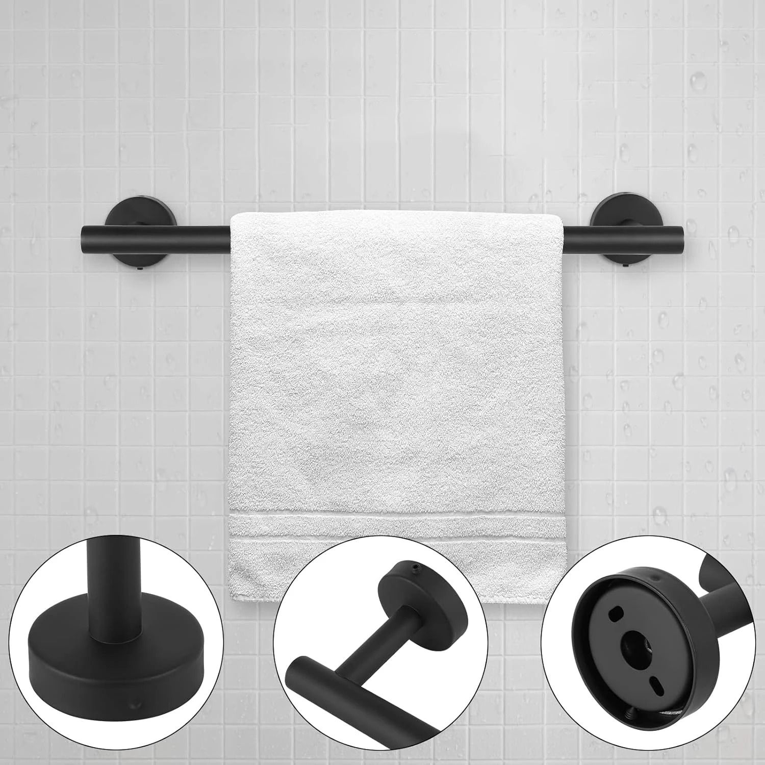 Stainless Steel Towel Bar – Sleek Wall-Mounted Bathroom Holder
