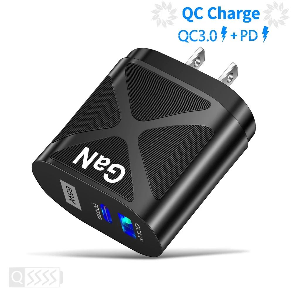 65W GaN High-Fidelity USB-C and Quick Charge 3.0 Fast Charging Power Hub