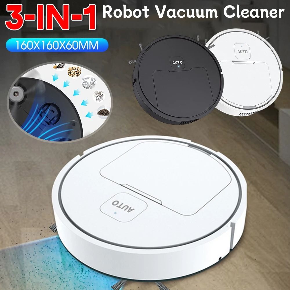3-in-1 Smart Robot Floor Cleaner with Sweeping and Mopping Functions