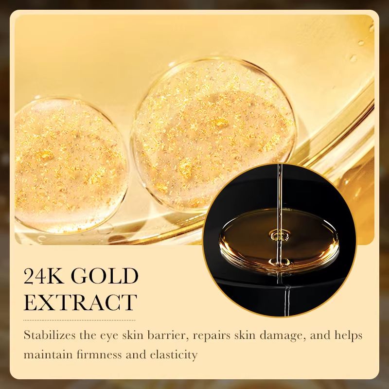 GoldenGlow 24K Gold & Hyaluronic Acid Eye Cream – Firming Moisturizer for Dark Circles & Eye Bags