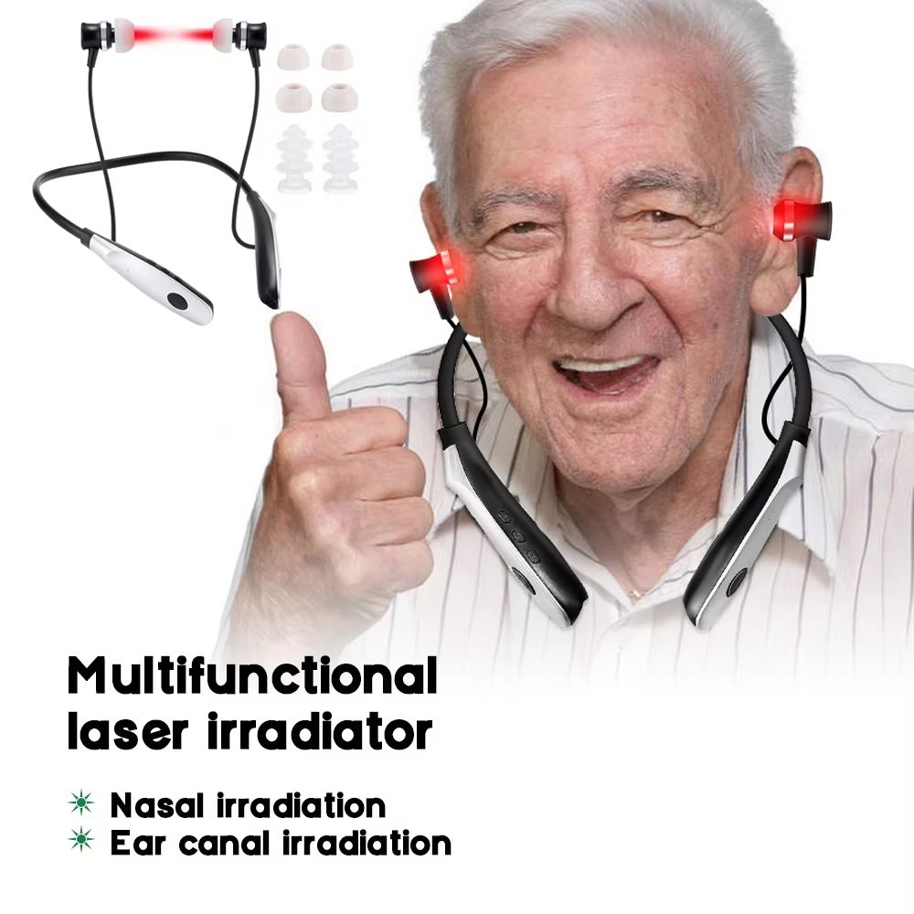 Portable 650nm Neck Hanging Laser Ear and Nasal Irradiator for Tinnitus Relief