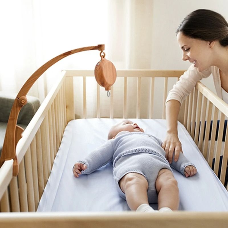 Wood Grain Aesthetic Pediatric Bed Bell Support