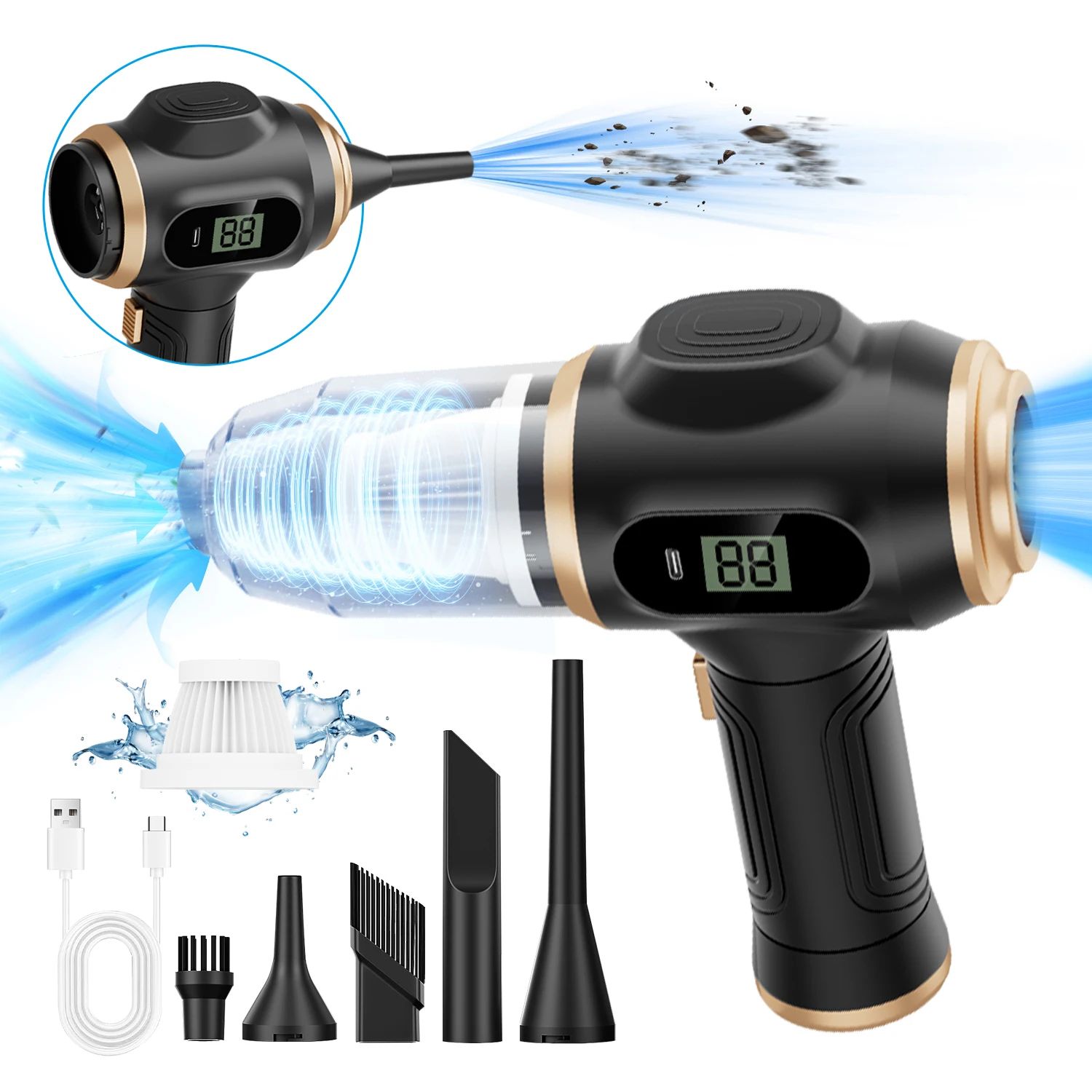 Wireless High Power Mini Car and Home Vacuum Cleaner