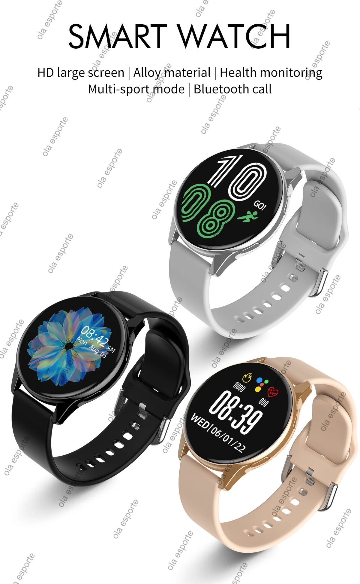 Bluetooth Calling Smart Watch Heart Rate SpO2 Waterproof Fitness Tracker