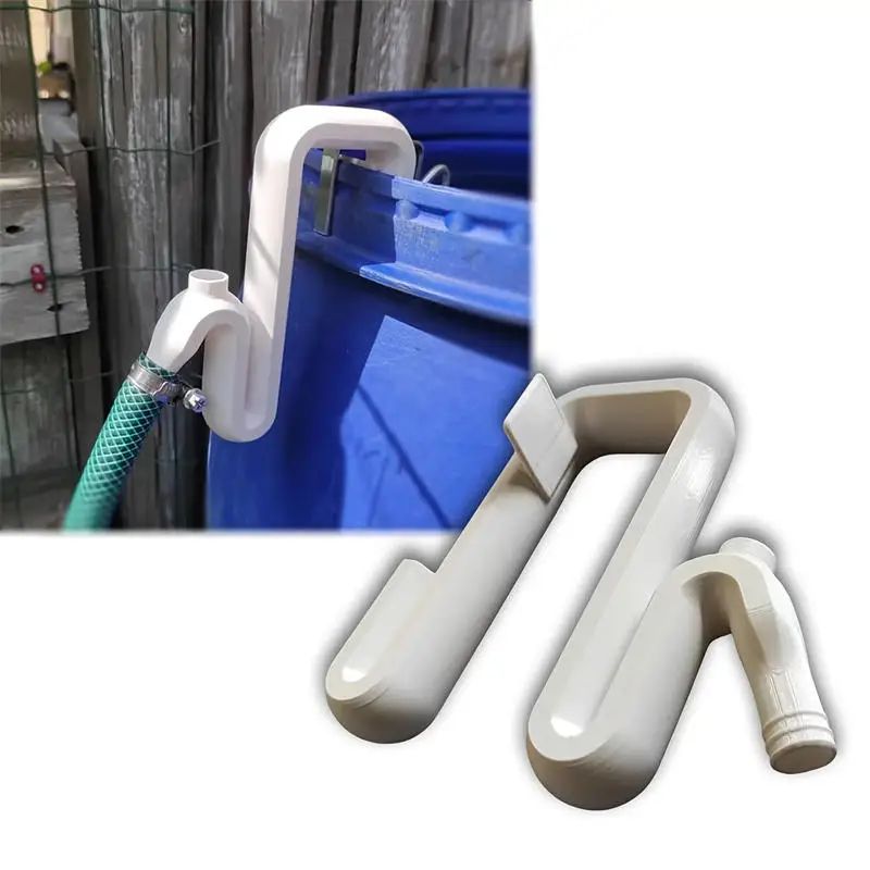 Self-Priming Siphon Hose Overflow Pipe No-Drill Auto Drain & Fill Tool for Rainwater Tanks, Barrels & Containers