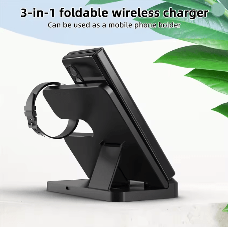 3 in 1 Wireless Charger Stand with Fast Charging Dock for Samsung Devices